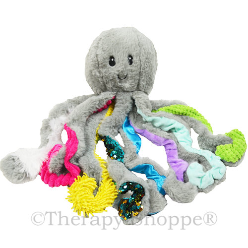 Weighted Tickley Tactile Octopus | Anxiety and Stress Reducers | Weighted Tickley Tactile Octopus from Therapy Shoppe Sensory Toy-Tool | Weighted Animal | Tactile, Sensory Seeker | Autism | Calming Tool-Corner