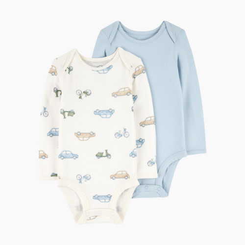 Carter's 2-Pack Long-Sleeve PurelySoft Bodysuits - Multi, 0-3 M