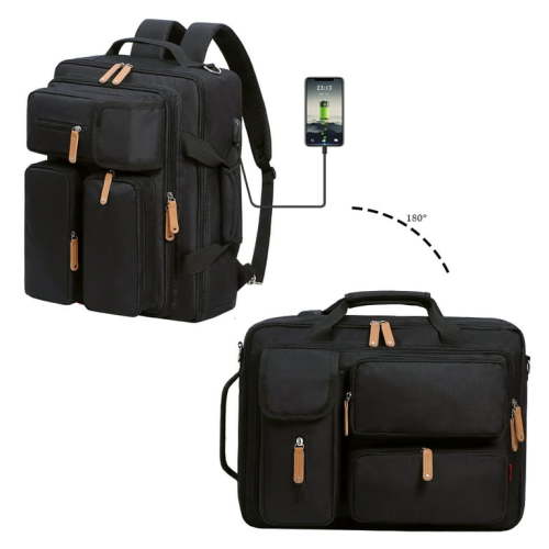 Baby Diaper Backpack - Large Capacity Waterproof Nappy Bag with Insulated Pockets and 14-inch Laptop Compartment, Large Daypack Business Weekender Luggage Backpack for Momm Dad （Black）