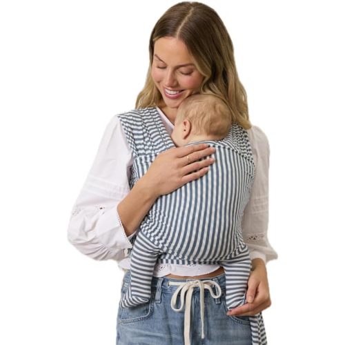 Solly Baby Wrap Carrier, for Newborn to Toddler 8-25 Lbs., Buttery-Soft & Lightweight Fabric, Reduce Crying & Increase Connection, Postpartum Essential, New Mom Gifts, Chambray Stripe