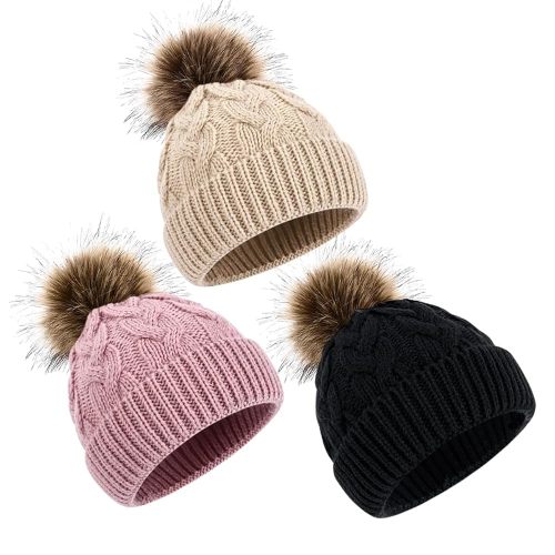 DANMY Baby Beanie Hat, Infant Newborn Toddler Winter Warm Knit Cap for Little Boys Girls, Winter Warm Hat