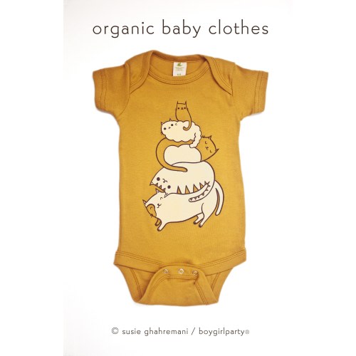 STACK THE CATS — Gender neutral baby clothes — Susie Ghahremani — Baby must haves 2025 Best Baby Gift from Aunt Godchild gift Boy girl child