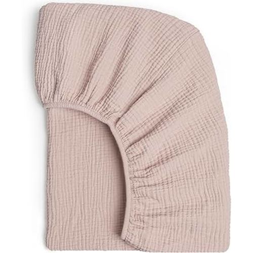 Lulumoon Muslin Mini Crib Sheets - Pack n Play Sheets Fitted for Baby - 24"x 38" Sand