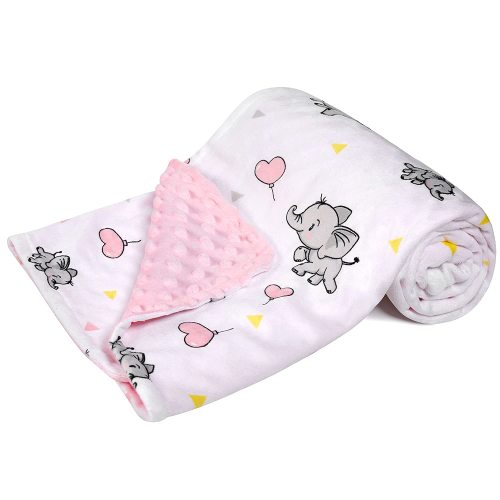 Baby Blankets, Soft Plush Baby Blankets for Girls with Soothing Raised Dots, Double Layer Bed Throws for Baby Crib, 30"x40"