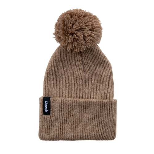 Sand Knit Cuff Beanie w/ Pom