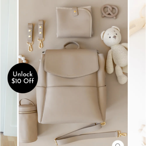 The Olivia Diaper Bag - beige