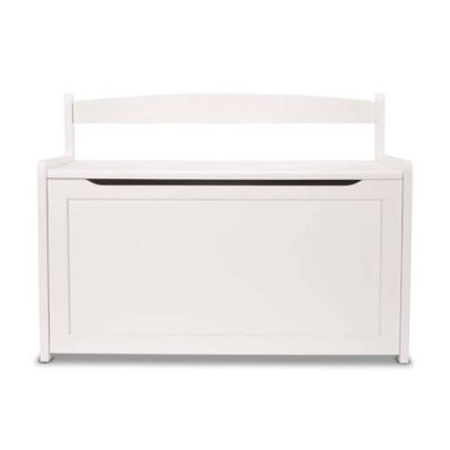 Melissa & Doug Wooden Toy Chest - White Furniture For Playroom