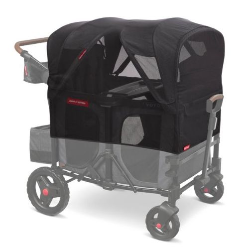 Radio Flyer Mosquito Mesh With Bag For Voya Xt Quad Stroller Wagon - Black