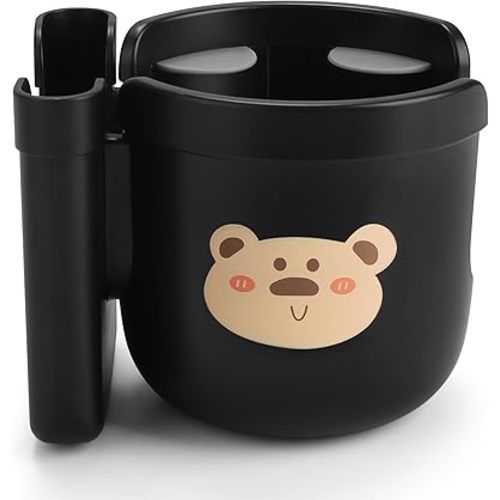 Accmor Stroller Cup Holder with Phone Holder, Bike Cup Holder, Universal Cup Holder for Uppababy Nuna Doona Strollers, 2-in-1 Cup Phone Holder for Stroller, Bike, Wheelchair, Walker, Scooter