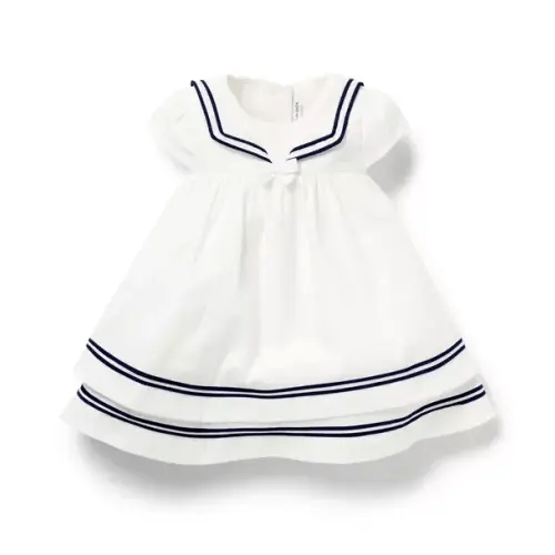 Baby White The Sailor Baby Dress by Janie and Jack 3-6M