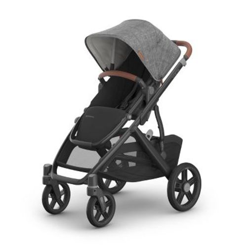 UPPAbaby Vista V3 Full-Size Stroller - Greyson: Adjustable Harness, Canopy, Machine Washable Seat Pad, Folds for Easy Transport