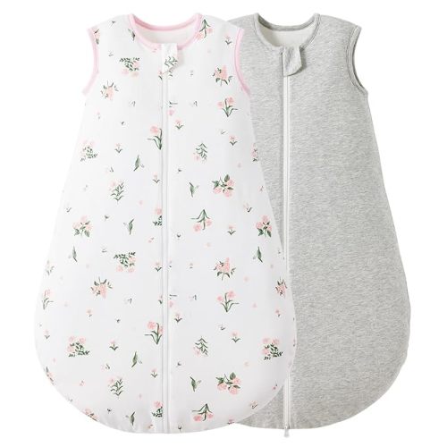 Duomiaomiao 2.5 TOG Baby Sleep Sack 100% Cotton Winter Baby Wearable Blanket, Warm Quilted Comfy Toddler Sleeping Sack