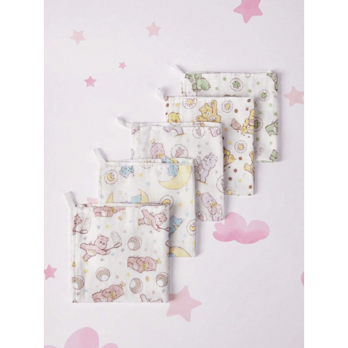 Care Bears 5pcs/Set Natural Bamboo Fiber Burp Cloths