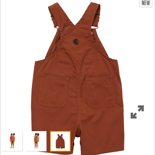 Kids' Loose Fit Canvas Shortall (Infant/Toddler) | XXS | Carhartt