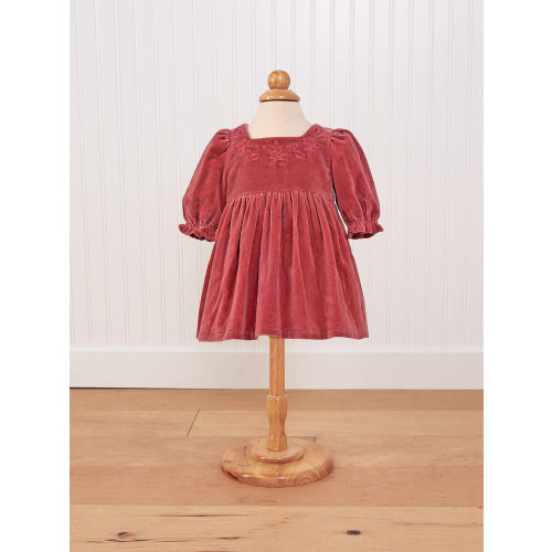 Victorian Velvet Baby Dress
