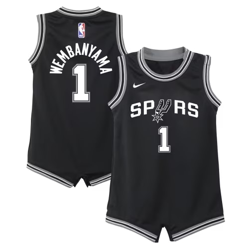 Infant San Antonio Spurs Victor Wembanyama Nike Black Swingman Player Jersey - Icon Edition