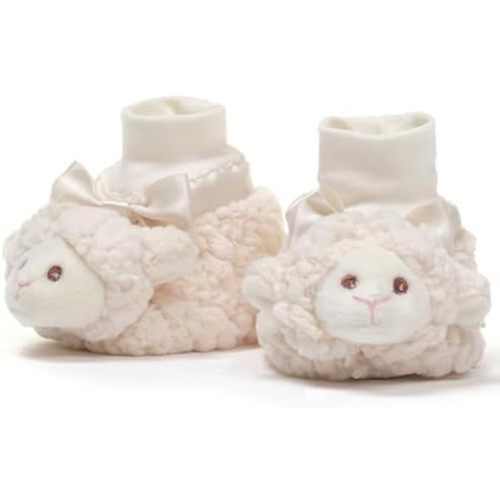 Bearington Baby Plush Stuffed Animal Sock Top Slipper Booties