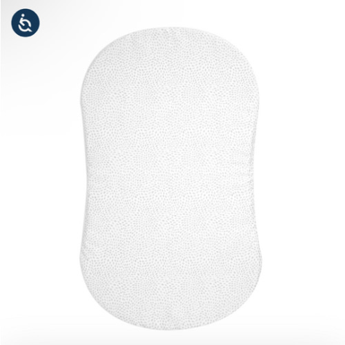 HALO - BassiNest Fitted Sheet 100% Cotton | Pebble - white