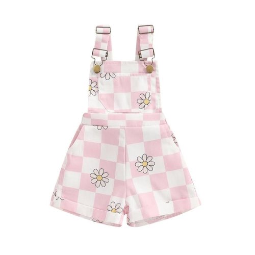 Checkerboard Daisy Overalls – The Ollie Bee