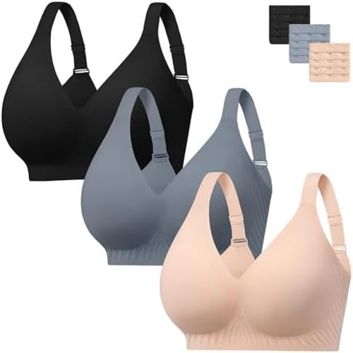 habibee Jelly Push Up Bra for Women Plus Size Wireless Full Coverage Bras