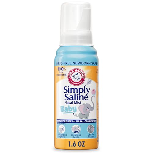 ARM & HAMMER Simply Saline Baby Nasal Mist Saline Spray, 1.6 oz