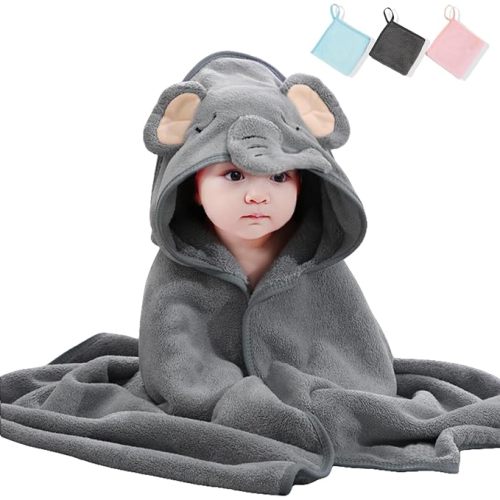 Elephant Bath Hooded Towel