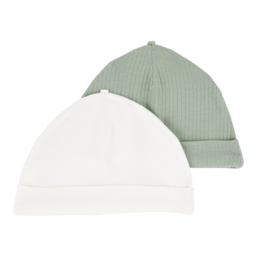 Vert/blanc Bébé Emballage de 2 bonnets PurelySoft - Vert/Blanc | Carter’s Oshkosh Canada