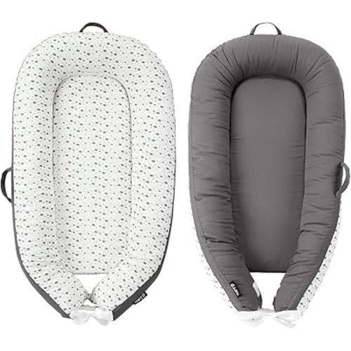 JOLLITO Baby Nest Cover for Baby Girls & Boys, Infant Lounger, Newborn Essentials for Baby 0-12 Months, 100% Cotton Breathable, Portable Travel, Babies Essentials Gifts