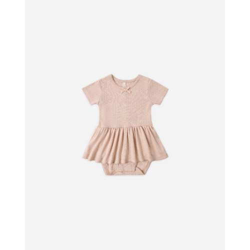 QUINCY MAE - Pointelle Skirted Bodysuit Melon – 6-12 Months