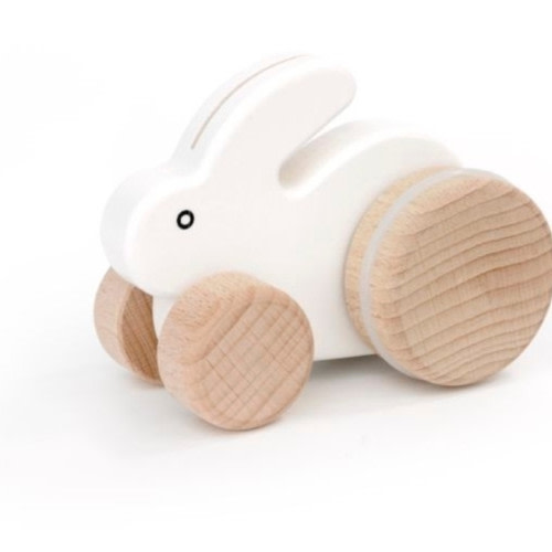 Wooden Push/Pull Toy - Little Hopping Rabbit Bunny