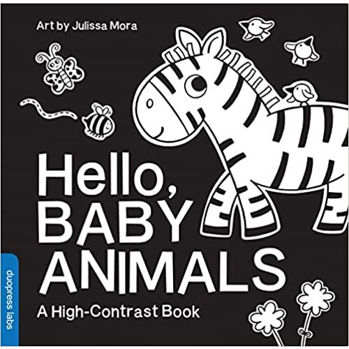 Amazon.com: Hello, Baby Animals: A perfect book for parents and caregivers at home with babies this summer (High-Contrast Books): 9781938093685: duopress labs, Mora, Julissa: Books