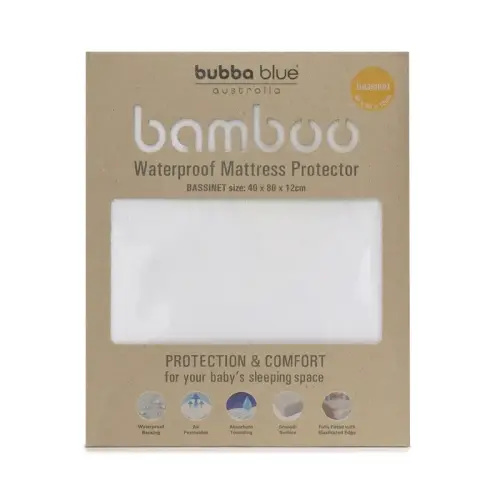 Bubba Blue Bamboo Mattress Protector Bassinet | Baby Bunting AU