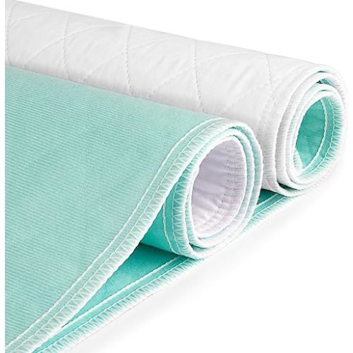 CoolShields Waterproof Bed Pads Incontinence 34'' x 36'' (2 Pack) Washable Reusable Bedwetting Mattress Protector Pad for Kids, Adults, Elderly, and Pets