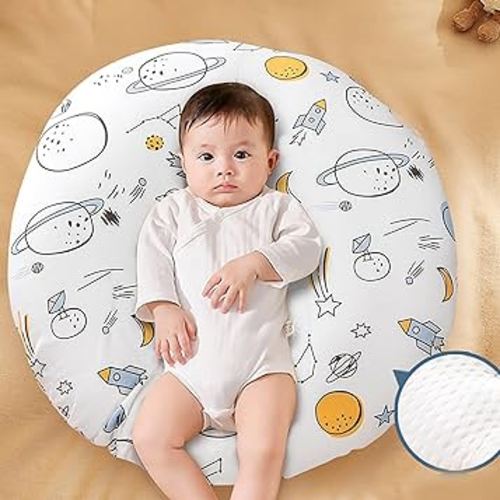 Baby Breastfeeding Cushion, Safe Soft Newborn Lying Feeding Pillow for Daily Life (Type C)