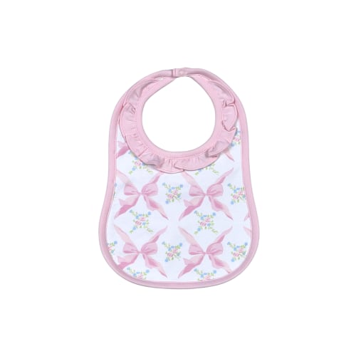 BOW-217 PINK BOWS  PIMA BIB