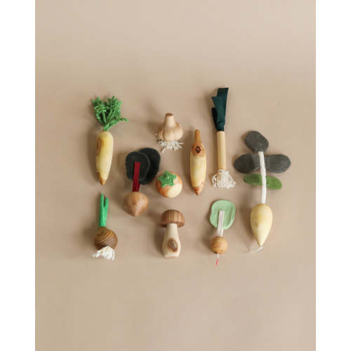 10 Piece Handmade Wooden Vegetable Set– Odin Parker