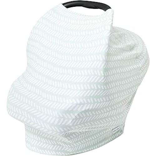 Breathable Nursing Cover Up and Car Seat Cover for Babies Simka Rose - Breastfeeding Cover for Baby Boy & Girl - Adjustable Stretchy Infant Carseat Canopy Carrier Cover for Summer - Must Have Registry