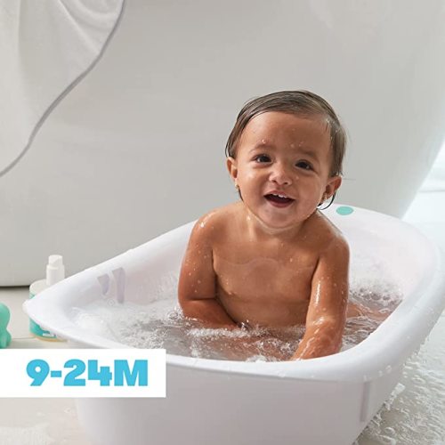 Frida Baby 4-in-1 Grow-with-Me Baby Bathtub, Baby Tub for Newborns to Toddler with Removable Bath Seat & Backrest for Bath Support in Tub - 4-in-1 Grow-with-Me Bath Tub