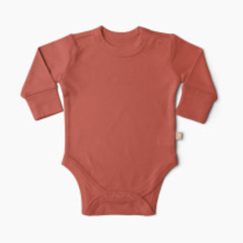 Goumi Kids x Babylist Solid Long Sleeve Bodysuit - Strawberry, 6-12 M