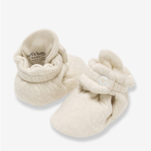Burt's Bees Baby Booties, Organic Cotton Adjustable Infant Sock