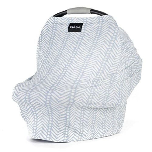 Milk Snob Original 5-in-1 Cover - Added Privacy for Breastfeeding, Baby Car Seat, Carrier, Stroller, High Chair, Shopping Cart, Lounger Canopy - Newborn Essentials, Nursing Top (Soho)