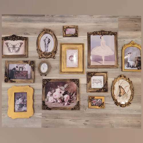 Vintage & Modern | Picture Frames | Gold Ornate Picture Frame | Moody | Dark Academia | Cottagecore | Gallery Wall Print | Maximalist