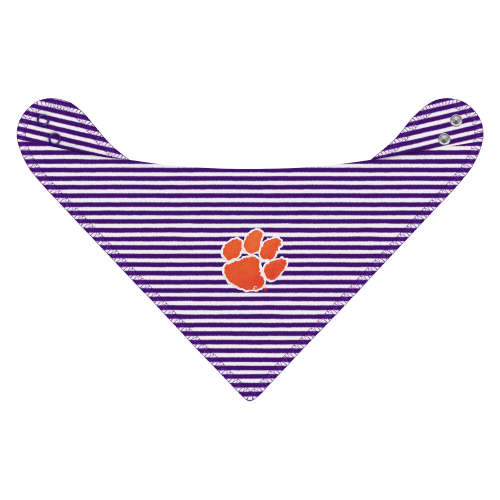 Clemson Tigers Striped Bandana Bib | College Baby