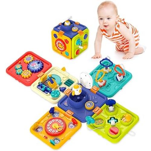 Montessori Toys for 1 2 3 Year Old Toddlers, Busy Board Toddler Toys Age 1-2, Baby Toys 12-18 Months Educational Activities Sensory Toys, One Year Old Birthday Gifts for Boys Girls