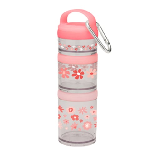 Twist & Stack Snacker, Pink Flowers