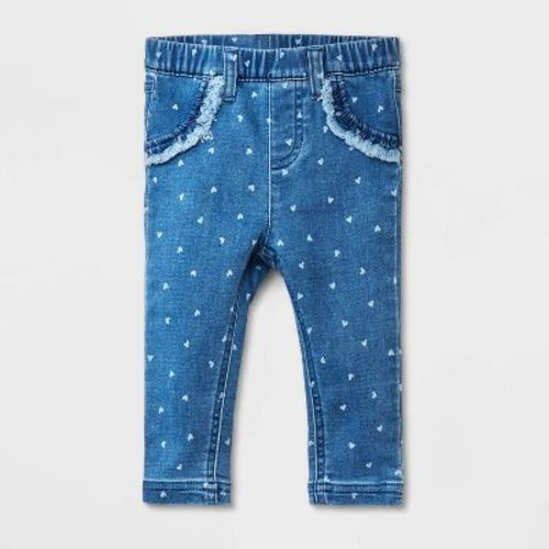 Baby Girls' Denim Pants - Cat & Jack™ Medium Wash 0-3m