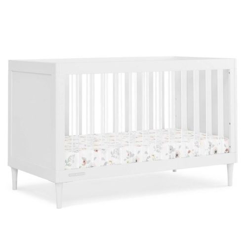 Delta Children Bowie 4-in-1 Convertible Acrylic Crib - Greenguard Gold Certified, Color: Bianca White
