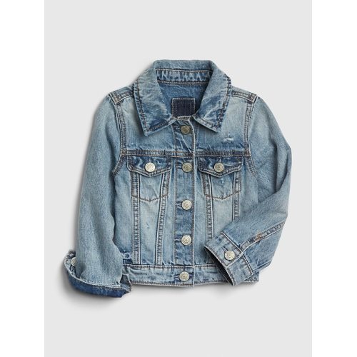 babyGap Icon Denim Jacket in stone wash light, size: 5 YRS