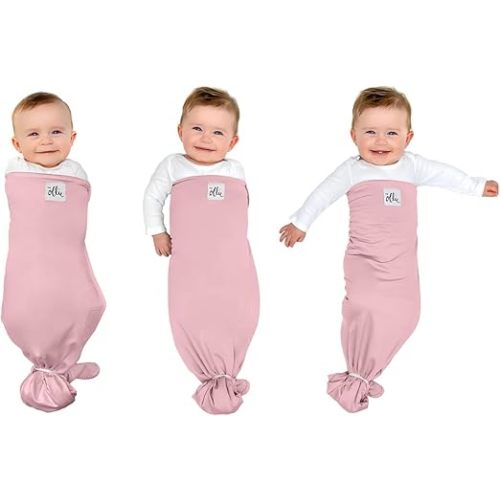 The Ollie Swaddle – Adjustable Baby Swaddle for Newborns | Pediatrician-Approved for Safe Sleep | Easy Closure | Arms-Out | Lightweight, Machine-Washable | Easy Diaper Access