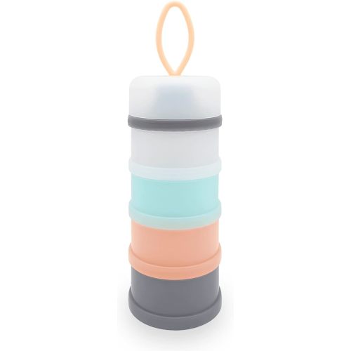 Baby Formula Dispenser, Formula Container, BPA Free, 4 Layers, Baby Feeding Travel Storage Container, Portable Milk Powder Dispenser Container, Non-Spill Stackable Baby Snack Storage Container